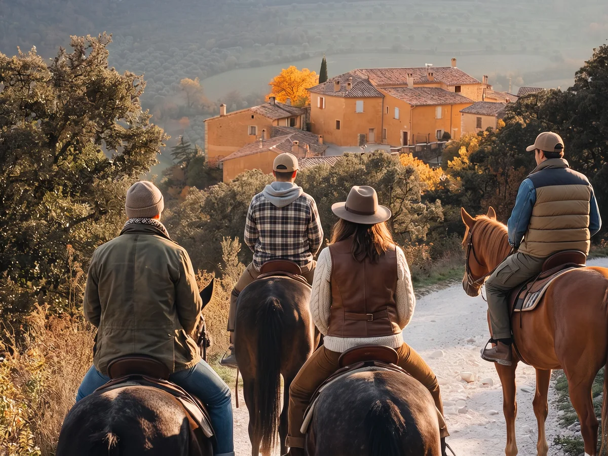 Balade à cheval en Ardèche, autour de Plats