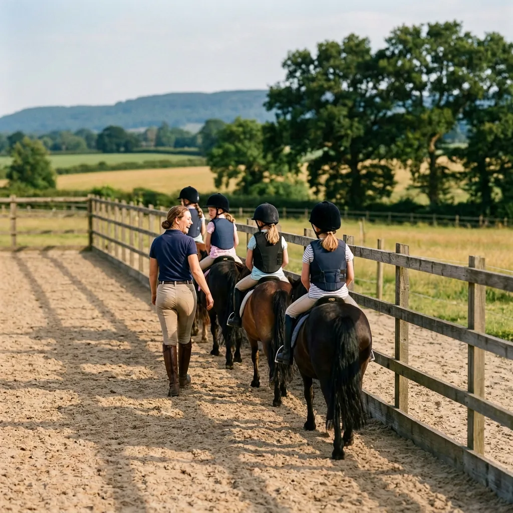 Cours de poney à Plats, Ardèche